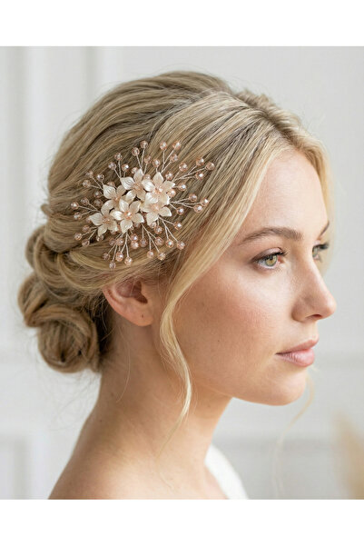 gelinmz Λαμπερά λουλούδια: Μοντέρνα χτένα μαλλιών