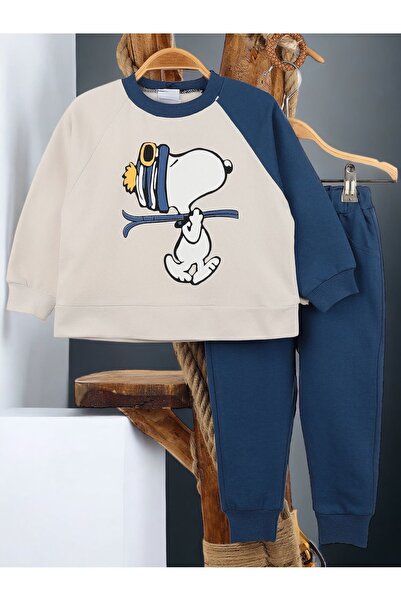 voyyo kids baby Set de trening pentru băiat, cu imprimeu Snoopy, cu croiala s...