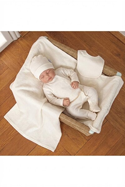 Babydola kız ve erkek bebek için beyaz hastane çıkışı fitilli kumaş oeko tex ...