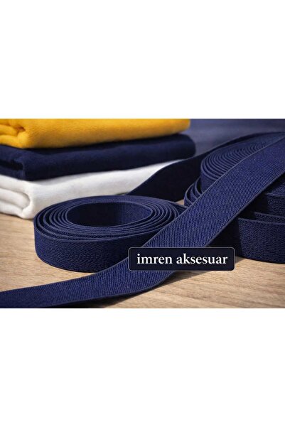 İMREN AKSESUAR Lacivert 3 Cm Süper Lastik Bel,don Ve Paça 1 Paket 3 Metre
