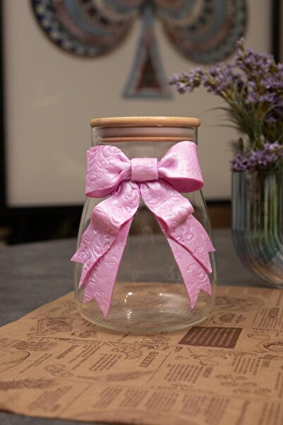 akdenizhome Special Design Polymer Clay Jar with Bow