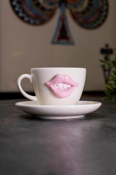 akdenizhome Special Design Kiss Coffee Cup 200 ml