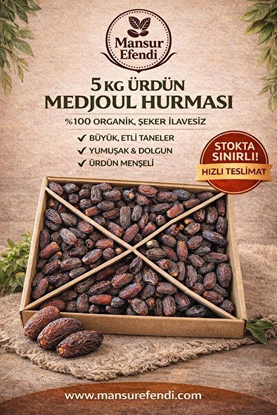 Mansur Efendi Hurma Ürdün Hurması Medjoul Dates 5kg %100 organik PM