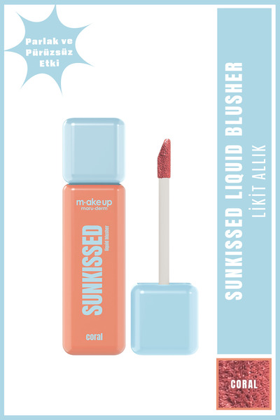 Maru.Derm m.ake up maruderm Yoğun Pigmentli Likit Allık – Liquid Blush Coral