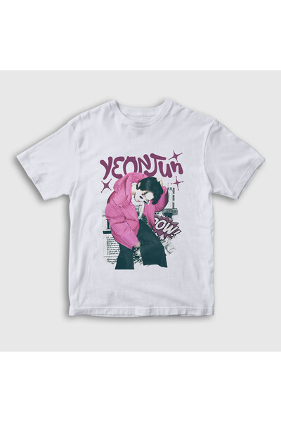 Presmono Unisex Kids White Yeonjun Tomorrow X Together T-Shirt 600299Tt