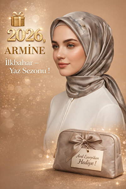 Armine 100% Sura Pure Silk Scarf 90X90 New Season 2026 Spring Summer