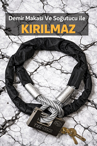 Vi Caro 1.5 Metre 10 Mm Kalınlık Demir Makası Ile Kesilmez Çelik Halat Motosi...