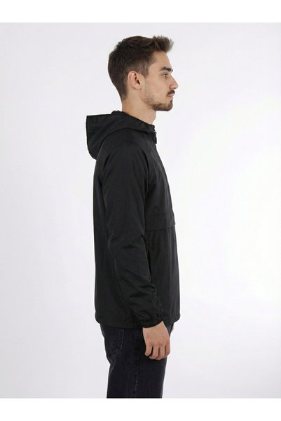DKECCI Kangaroo Pocket Hooded Windbreaker Water Repellent