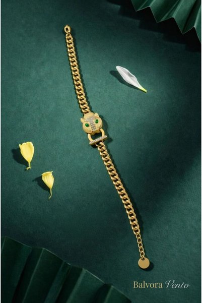 BALVORA VENTO Women's Steel Panther Stone Bracelet Does Not Fade