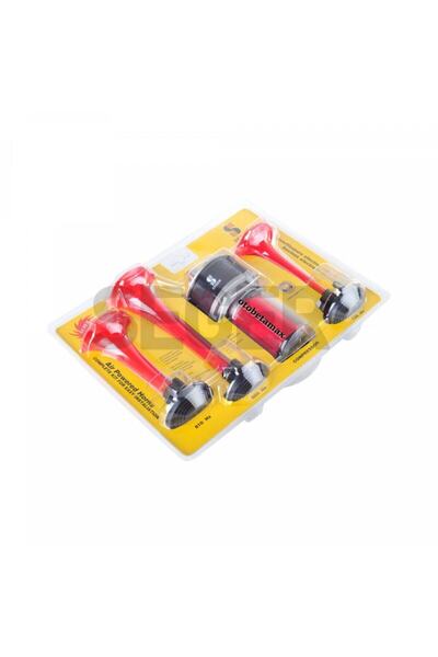 Seger 24 Volt Üç Kırmızı Boru Melodili Kompresörlü Korna 80kh24.000.03b