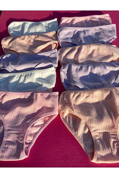 VicTroy Αναφορά Βαμβακερό 10 τεμάχια Κοριτσίστικο Τρίγωνο Σλιπ εσώρουχο 34v19