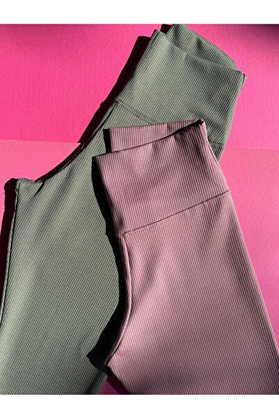 VicTroy Gasla Green i Rose K. Ekstra rastezljive rebraste ženske hulahopke vi...