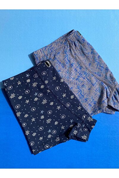 VicTroy Mornarsko plava i antracit Sa likrom Modal Jogger bokserice - 2 komad...