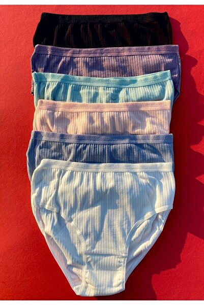 VicTroy Pamuklu Ribana 6'lı Kadın Külot