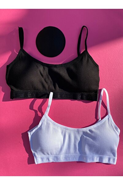 VicTroy Semi rezervor din bumbac, 2 bucăți, cu curele subțiri de frânghie alb...