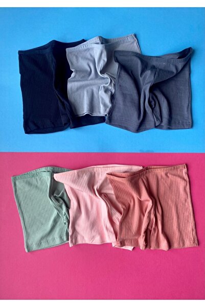 VicTroy Pantaloni scurti-chiloți pentru femei, din bumbac cu coaste, colorați...