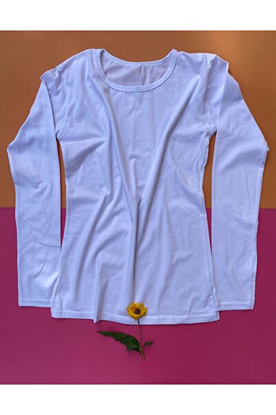 VicTroy Βαμβακερό 1 Τεμάχιο Λευκό Χρώμα Μακρυμάνικο T-shirt-Αθλητικό