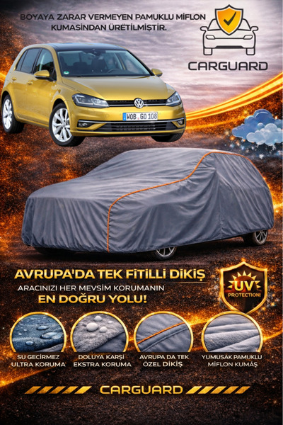 CarGuard Volkswagen Golf 5 Uyumlu Lüks Araba Brandası Miflonlu Oto Branda Çad...