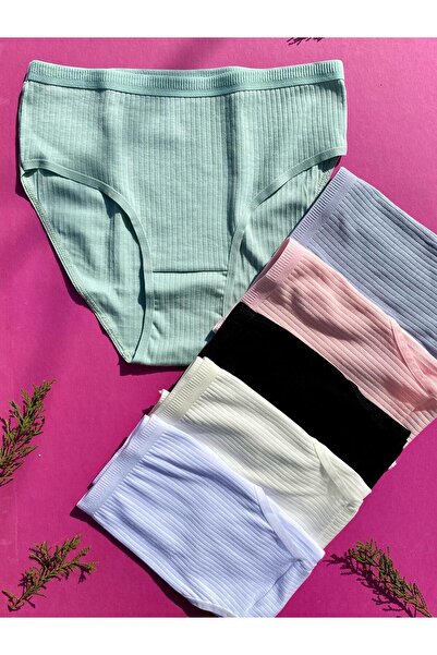 VicTroy Βαμβακερά 6 Πακέτα Εκρού, Πράσινο, Μαύρο, Λευκό, Μπλε και Ροζ Χρώμα Κ...