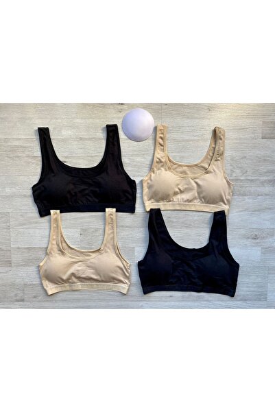 VicTroy نصف رياضي نسائي من القطن والليكرا باللونين الأسود والبني مع 4 وسادات ...