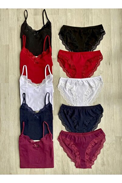 VicTroy Σετ 5 τεμαχίων: Λευκό, μπορντό, δαμάσκηνο, μπλε ναυτικό και μαύρο χρώ...