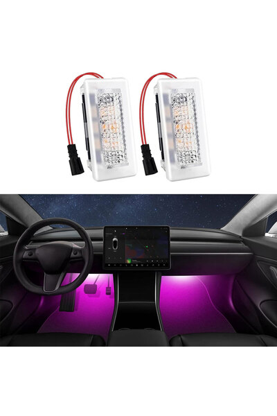 Choice قطعتان من مصابيح أرضية داخلية فائقة السطوع باللون البنفسجي لسيارات تسل...