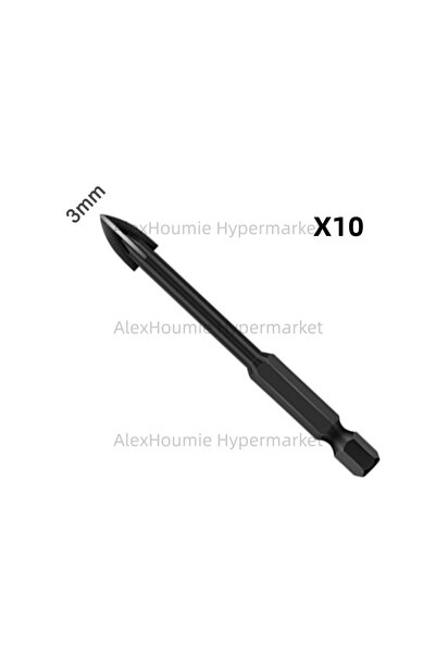 Choice ١٠ قطع من رؤوس حفر البلاط ٣ مم، ١٠ قطع من رؤوس حفر البناء ٣-١٢ مم، مجم...