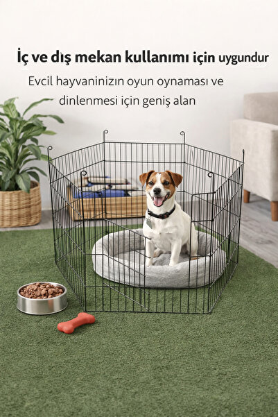 TncPatiShop Katlanır Metal Eğitim Çiti Köpek Eğitim Tuvalet Oyun Alanı Kedi K...