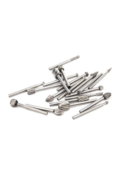 Choice مجموعة من 20 قطعة من رؤوس مثقاب الخشب الفضية مقاس 3 مم، متوافقة مع ملح...