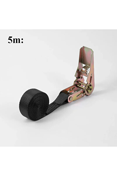 Choice حزام شحن أسود بطول 5 أمتار مزود بآلية شد بسقاطة، مناسب لعربات الشحن، ي...