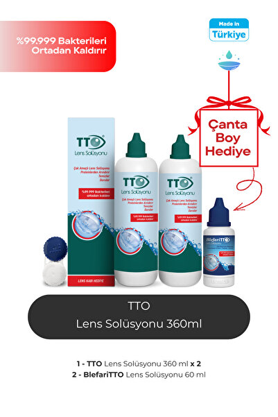 TTO Lens Solüsyonu 360 ml 2’li Paket + 60 ml Seyahat Boy Hediyeli