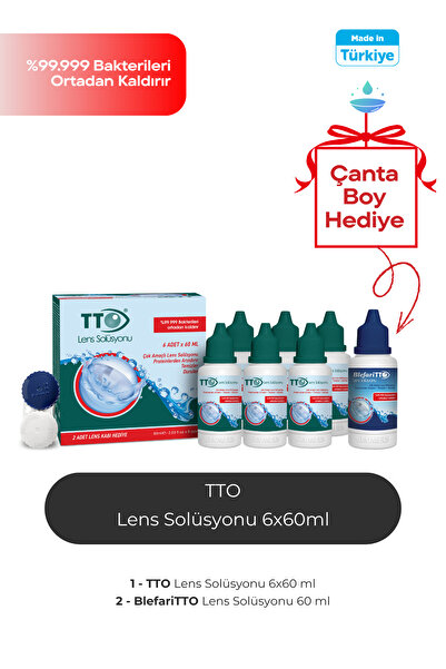 TTO Lens Solüsyonu 6×60 ml +60 ml Çanta Boy Hediyeli