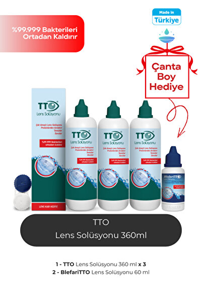TTO Lens Solüsyonu 360 ml (3’lü Set) + 60 ml Çanta Boy Hediye