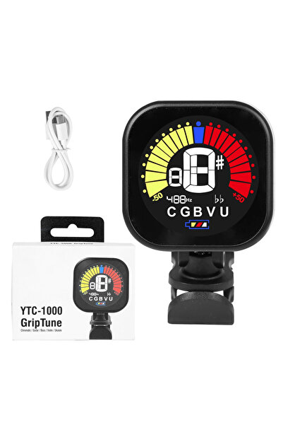 Choice موالف ألوان احترافي YTC-1000 أبيض اللون، يُثبّت بمشبك، مناسب للجيتار، ...