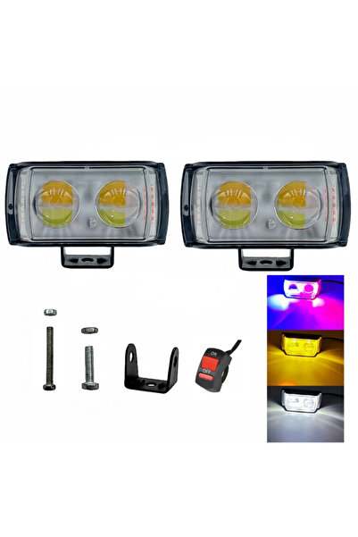 Choice قطعتان ومفتاح واحد، مصباح ضباب LED للدراجات النارية، مصباح إضافي للقيا...