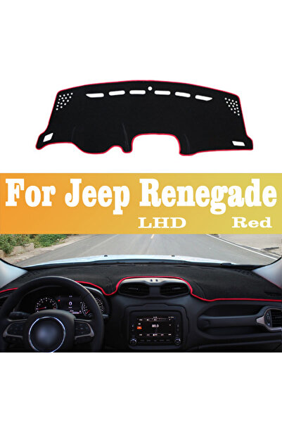 Choice غطاء لوحة القيادة الجانبي الأحمر لسيارة جيب رينيجيد BU موديلات 2015-20...