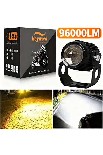 Choice مصباح أمامي للدراجة النارية ثنائي اللون من Heyword، أصفر وأبيض، مزود ب...