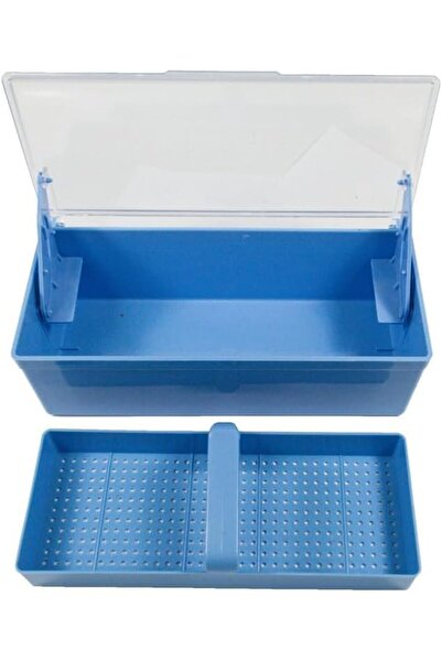 Choice صندوق تعقيم أدوات طب الأسنان أزرق اللون، قطعة واحدة، مصنوع من البلاستي...