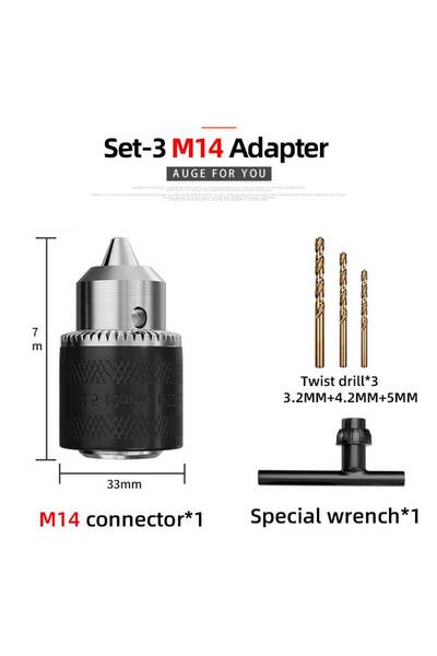 Choice Set-3-M14 M14/M10 Angle Grinder Drill Adapter - Universal Electric Too...
