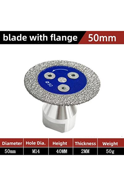 Choice شفرة منشار ماسية صغيرة 50 مم ذات حافة مع قرص قطع حجري ملولب للجرانيت و...