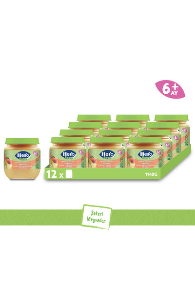 Hero Baby Armutlu Şeftalili Ananaslı Kavanoz Mama 120g x12