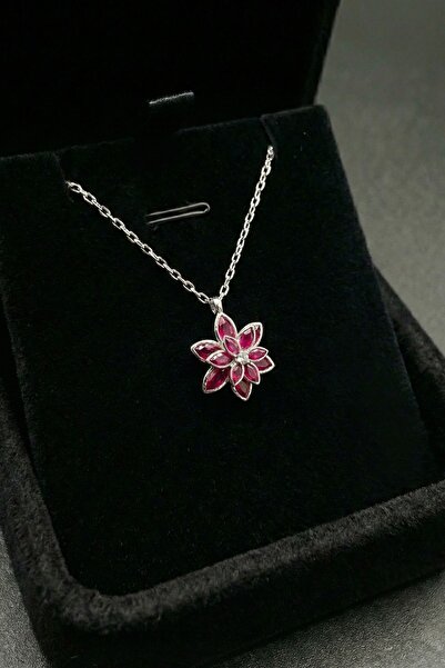 ACAR SİLVER Lotus Kolye 925 Ayar Gümüş Özel Üretim Sevgililer Günü Hediye