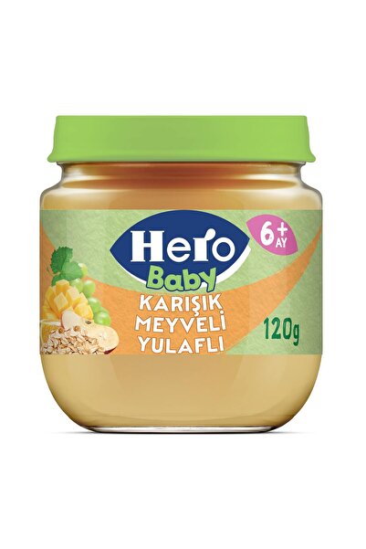 Hero Baby Karışık Meyveli Yulaflı Kavanoz Mama 120g x12