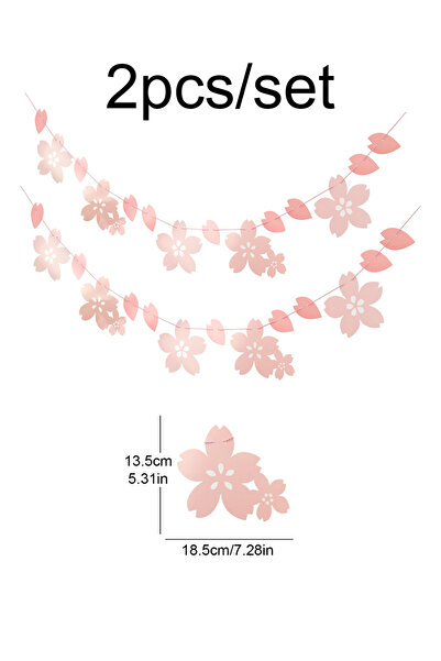 Choice علم وردي واحد على شكل زهر الكرز لتزيين جدران غرفة الحفلات