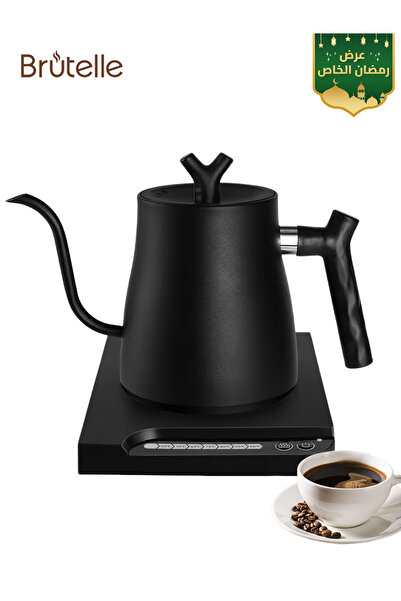 Brutelle غلاية كهربائية V60 غلاية قهوة Gooseneck بسعة 1000 مل وتسخين سريع 100...