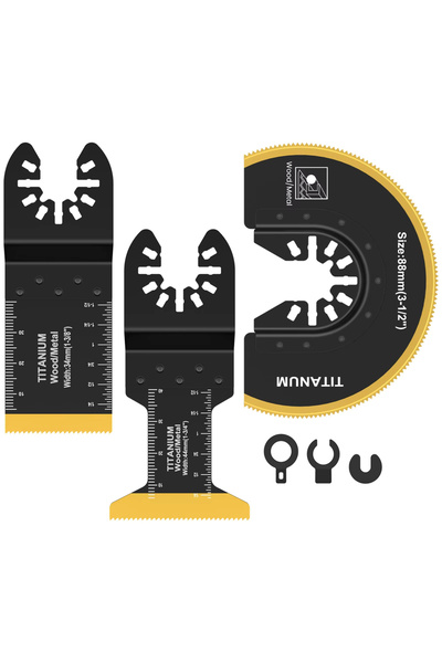 Choice 3pcs 3/6PCS Titanium Oscillating Saw Blades Kit, Plunge Cutting Multit...