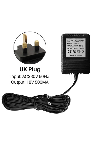 Choice محول طاقة تيار متردد 18 فولت بمقبس بريطاني، شاحن محول 220-240 فولت لكا...