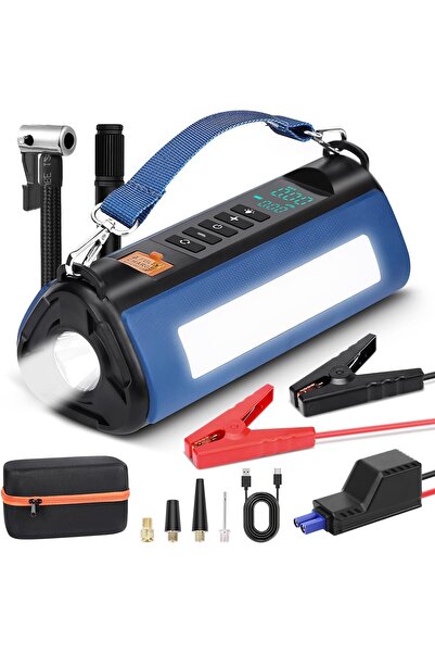 İdeas4comfort Compresor si redresor 4 in 1 inteligent portabil cu lampa de ca...