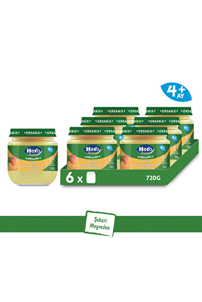 Hero Baby Organik Kayısı Kavanoz Mama 120g x6