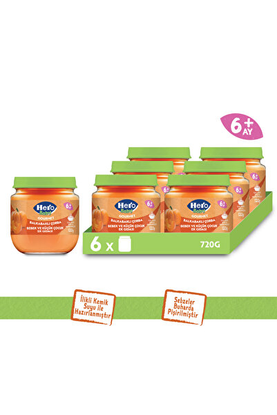 Hero Baby Gourmet Balkabaklı Kavanoz Mama 120g x6